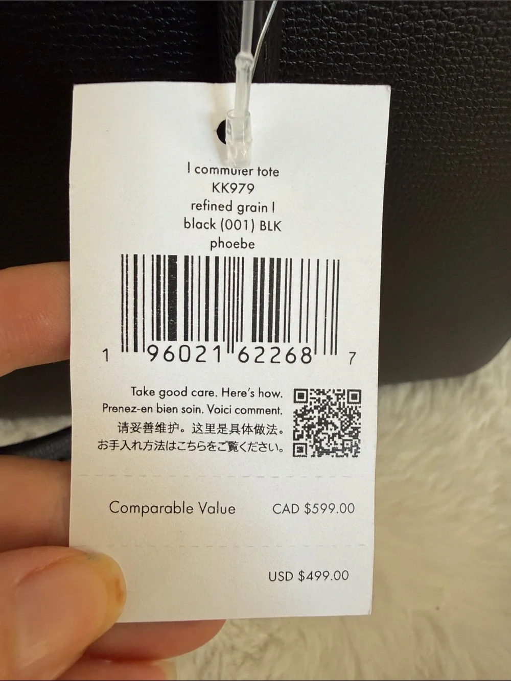 kate spade Black Leather Structured Large Tote with Gold Hardware